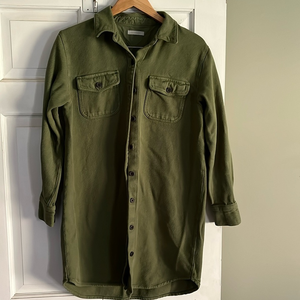 Outerknown organic cotton blanket shirt dress M